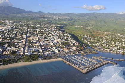 France, île de la Réunion, Saint-Pierre (vue aérienne)