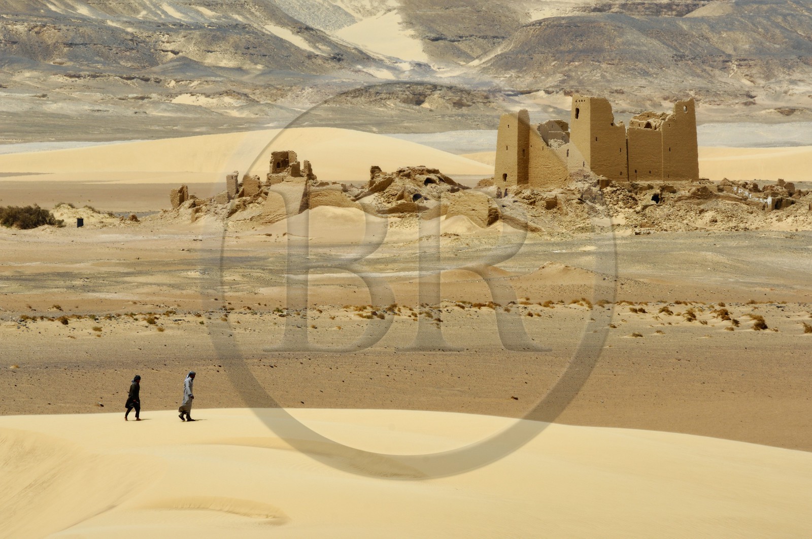 Egypte, Haute-Egypte, désert libyque, forteresse de Umm el-Dabadib au nord-est de Kharga