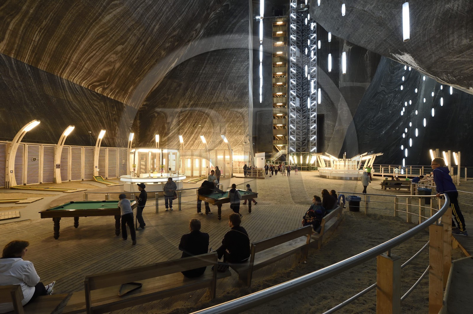 Romania, Transylvania, Cluj region, Turda, former Turda salt mine whose exploitation began in Roman times transformed into a leisure center and health