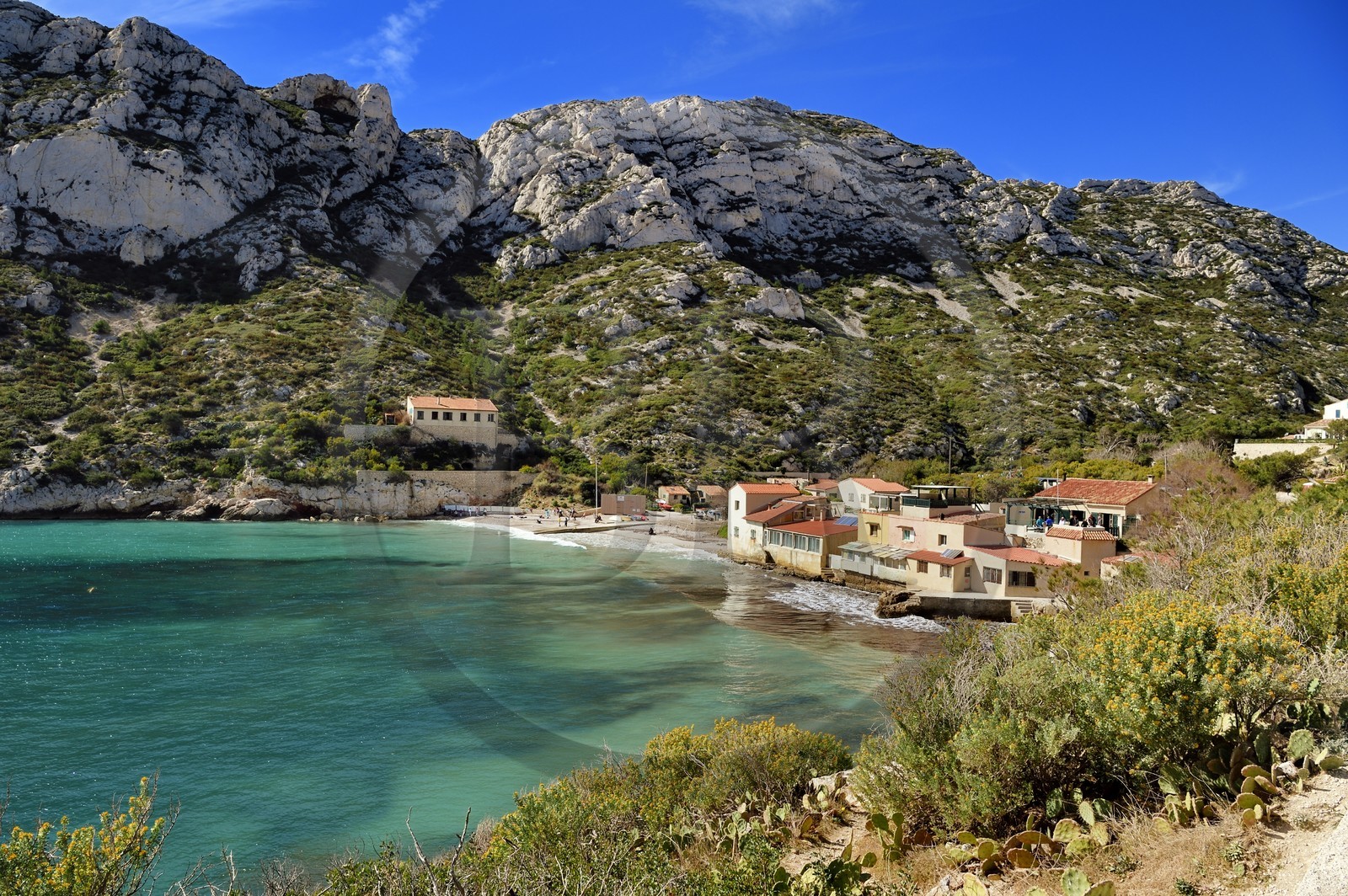 France, Bouches du Rhone, Marseille, National Park of the Calanques, Calanque de Sormiou, Calanque de Sormiou (cove)