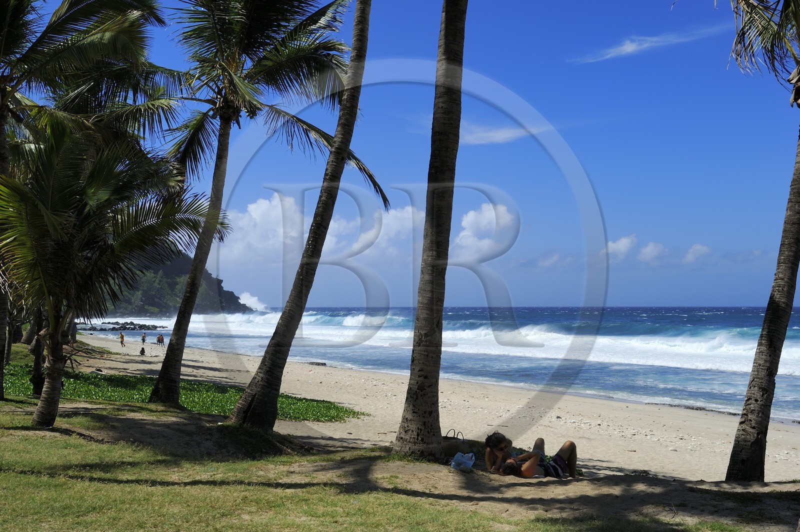 France, île de la Réunion, la côte sud, plage de Grand-Anse