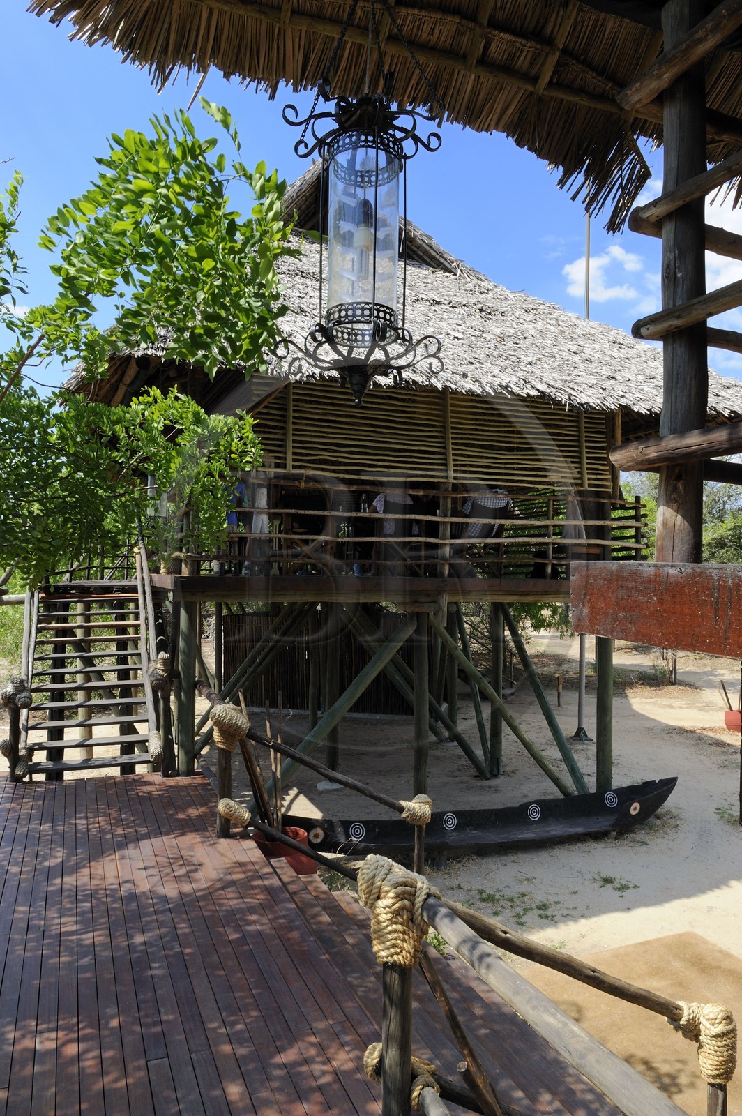 Tanzania, Selous Game Reserve is one of the largest fauna reserves of the world and designated a UNESCO World Heritage Site in 1982, the very exclusive Selous Camp, the dining room