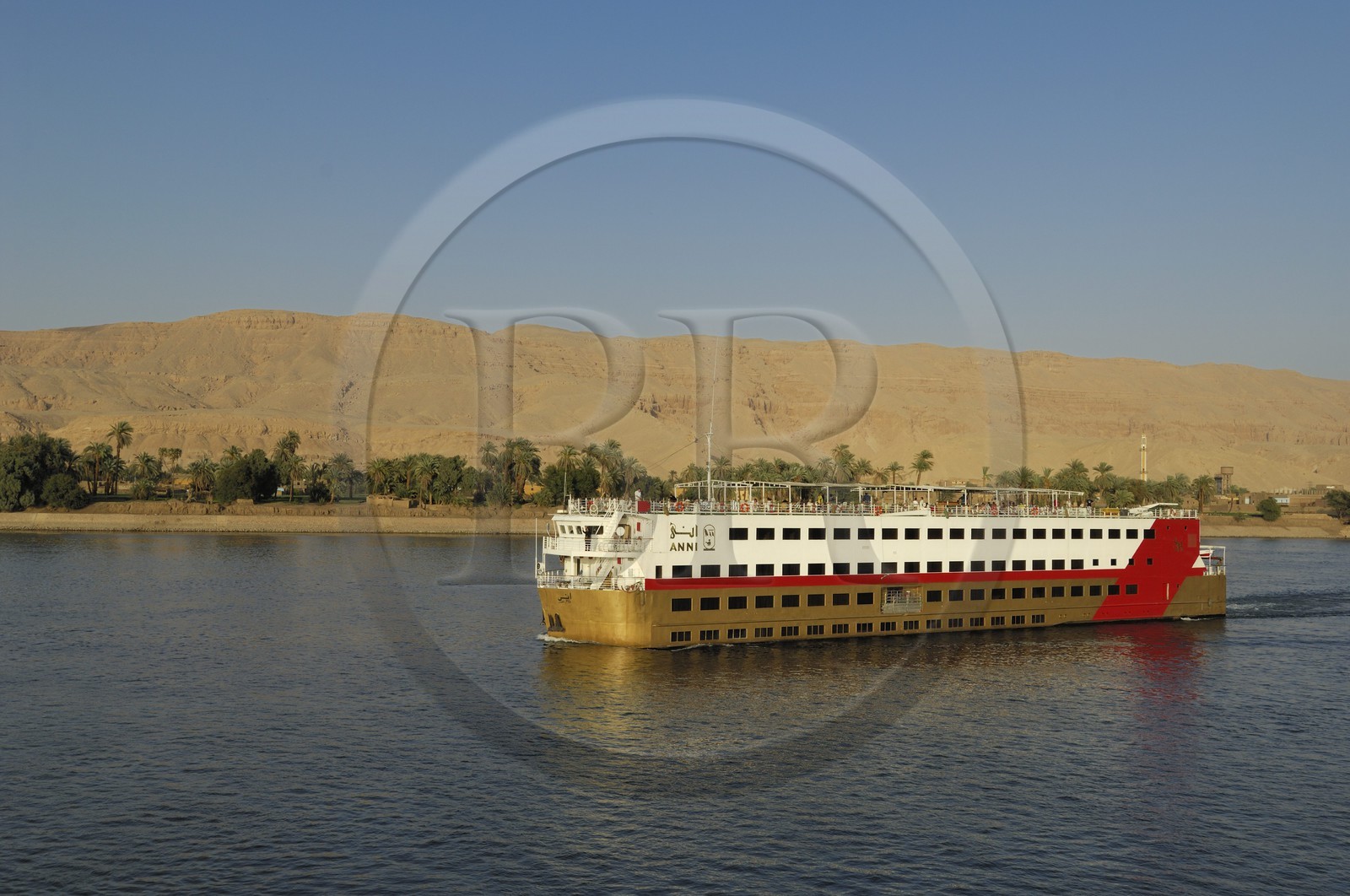 Egypt, Upper Egypt, Nile Valley, cruise ship on the Nile river between Luxor and Esna