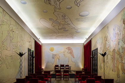 France, Alpes-Maritimes (06), Menton, l'Hotel de Ville, la salle des mariages entièrement décorée par Jean Cocteau en 1957