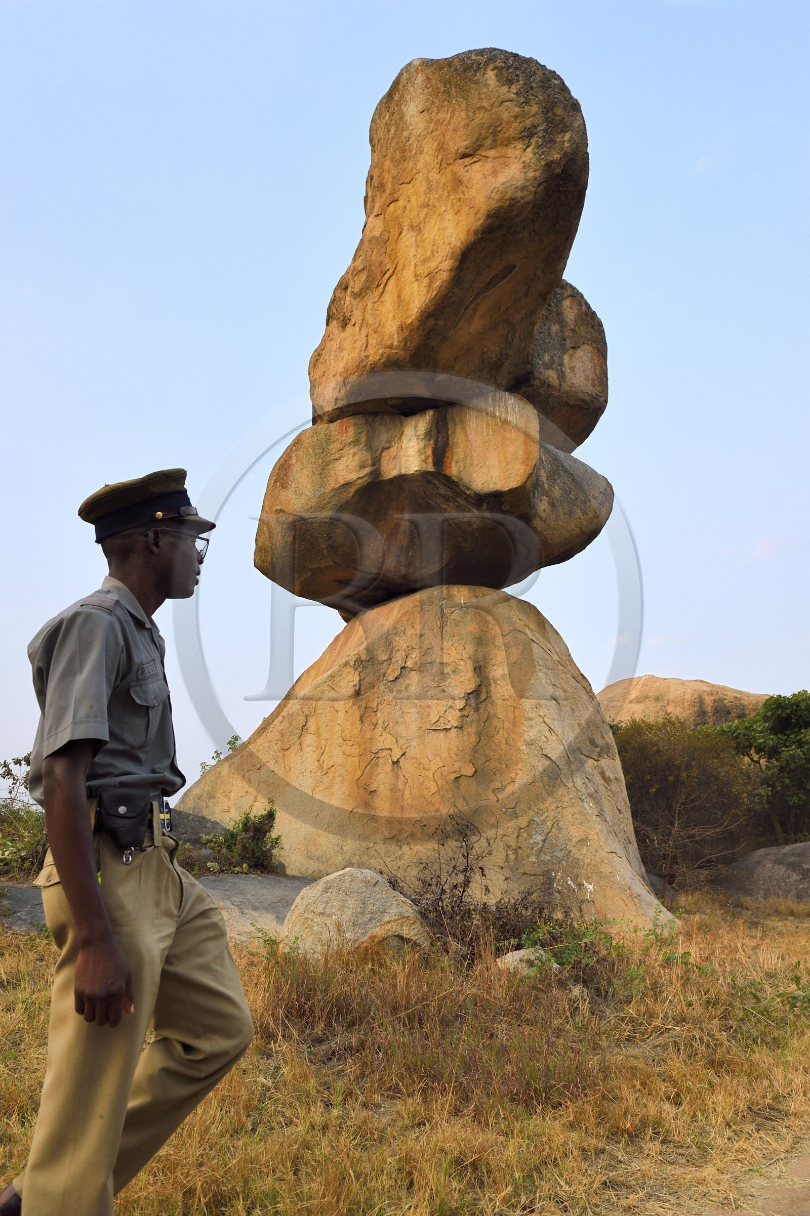 Zimbabwe, province de Harare, Epworth Balancing Rocks