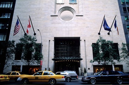 Etats-Unis, New York, Manhattan, Midtown, 57 st, le Four Seasons (architecte I Ming Pei)