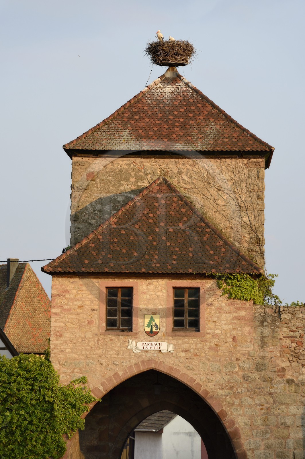 France, Bas Rhin, Dambach la Ville medieval north Gate
