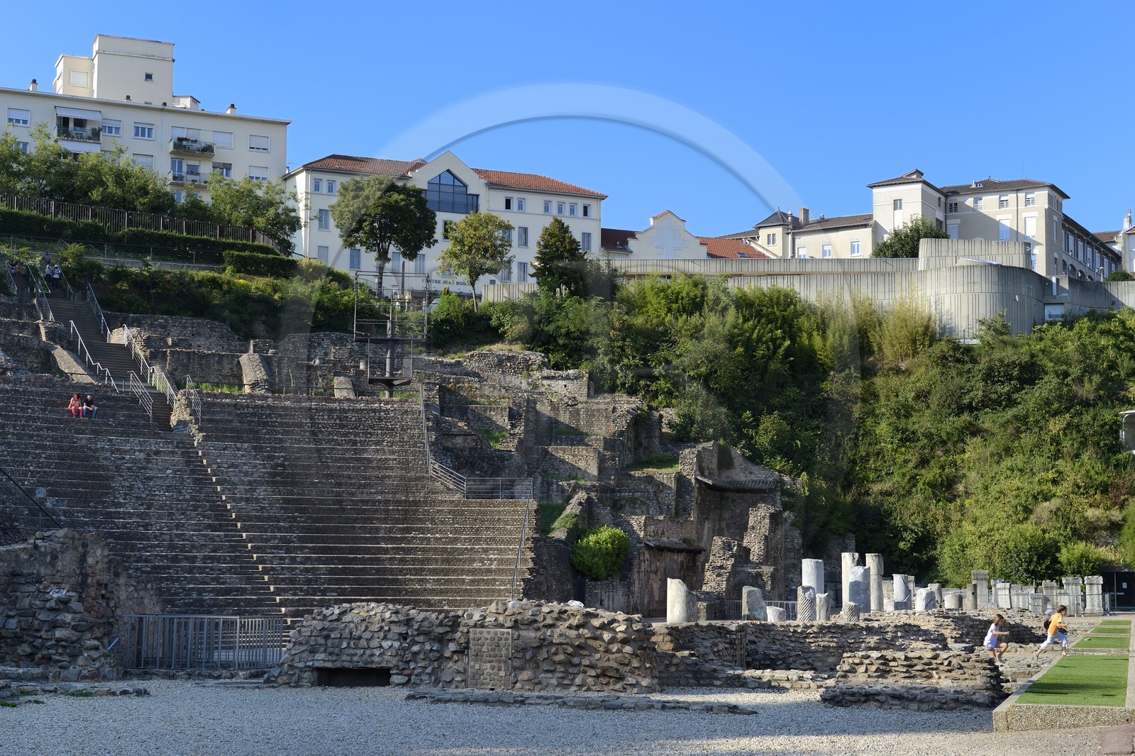 France, Rhône (69), Lyon, site historique classé Patrimoine Mondial de l'UNESCO, colline de Fourvière, théâtre romain