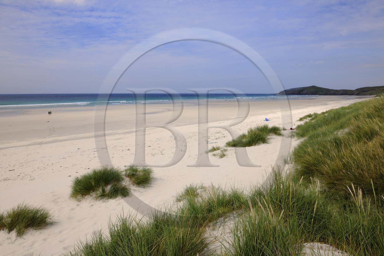 Royaume-Uni, Ecosse, Hébrides extérieures, Ile de Barra, plage derrière l'aéroport de Barra