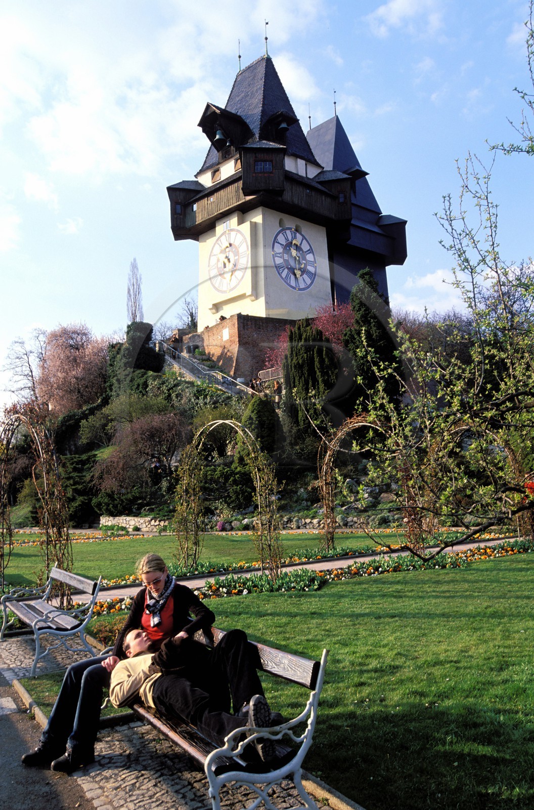 Austria, Styria, Graz, historic center listed as World Heritage by UNESCO, the Clock tower (Uhrturm) on the Schlossberg