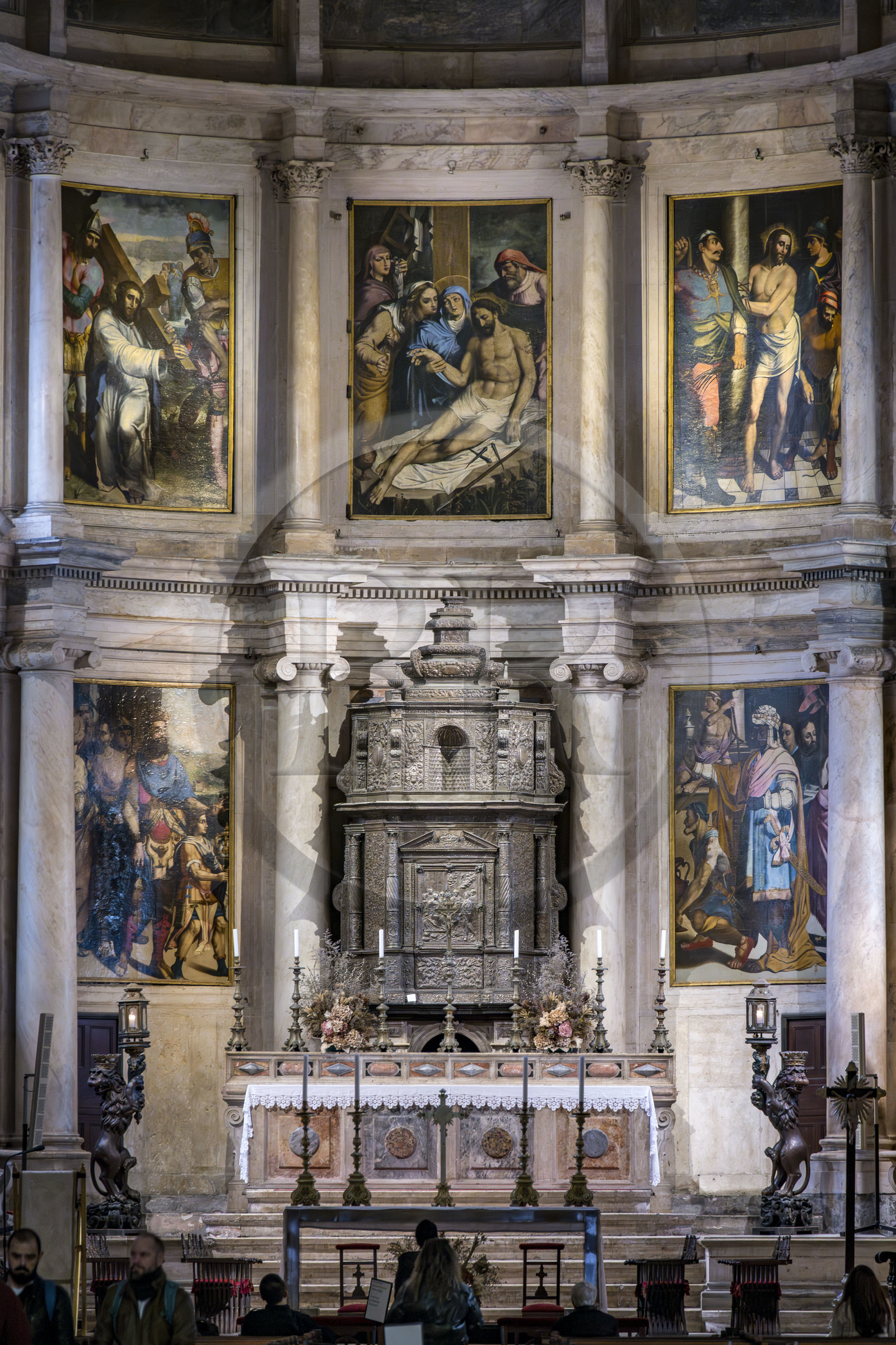 Portugal, Lisbonne, Bélem, Monastere des Hiéronymites (Mosteiro dos Jerónimos), classé Patrimoine Mondial de l'UNESCO, église Santa Maria, le choeur