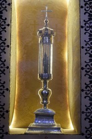 France, Var, Dracenie, Bargemon, church of Saint-Etienne, the miraculous statue of Notre-Dame-de-Montaigu