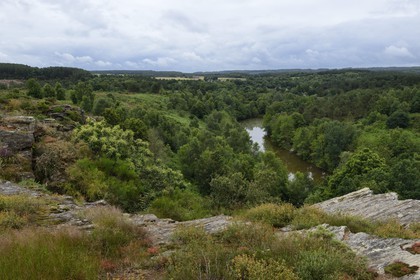 France, Ille-et-Vilaine (35), Saint-Just, la Lande de Cojoux, etang du Val alimenté par la rivière le Canut