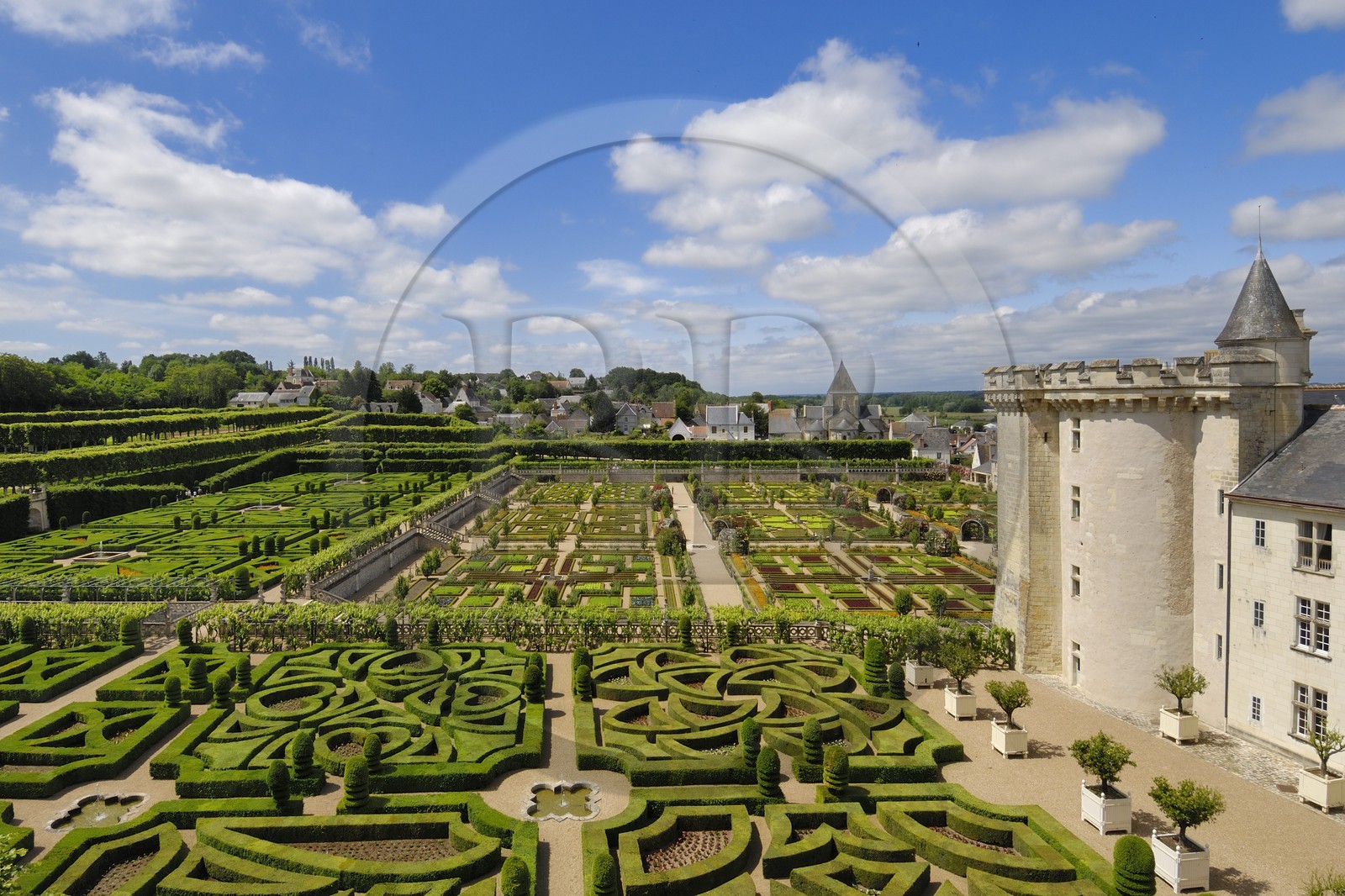 France, Indre-et-Loire (37), Vallée de la Loire classée patrimoine mondial de l'UNESCO, Villandry, le château de Villandry et ses jardins, propriété d'Henri et Angélique Carvallo