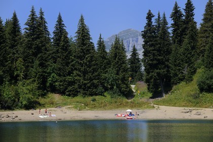 Suisse, canton de Vaud, Villars-sur-Ollon, lac des Chavonnes