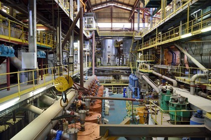 France, Ile de la Reunion, Saint-Louis, l'usine sucrière du Gol, fabrication du sirop à base de la canne à sucre