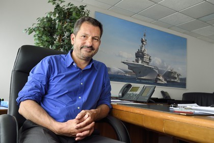 France, Var (83), Toulon, la base navale (Arsenal), Francois Demoulin, directeur de Naval Group à Toulon