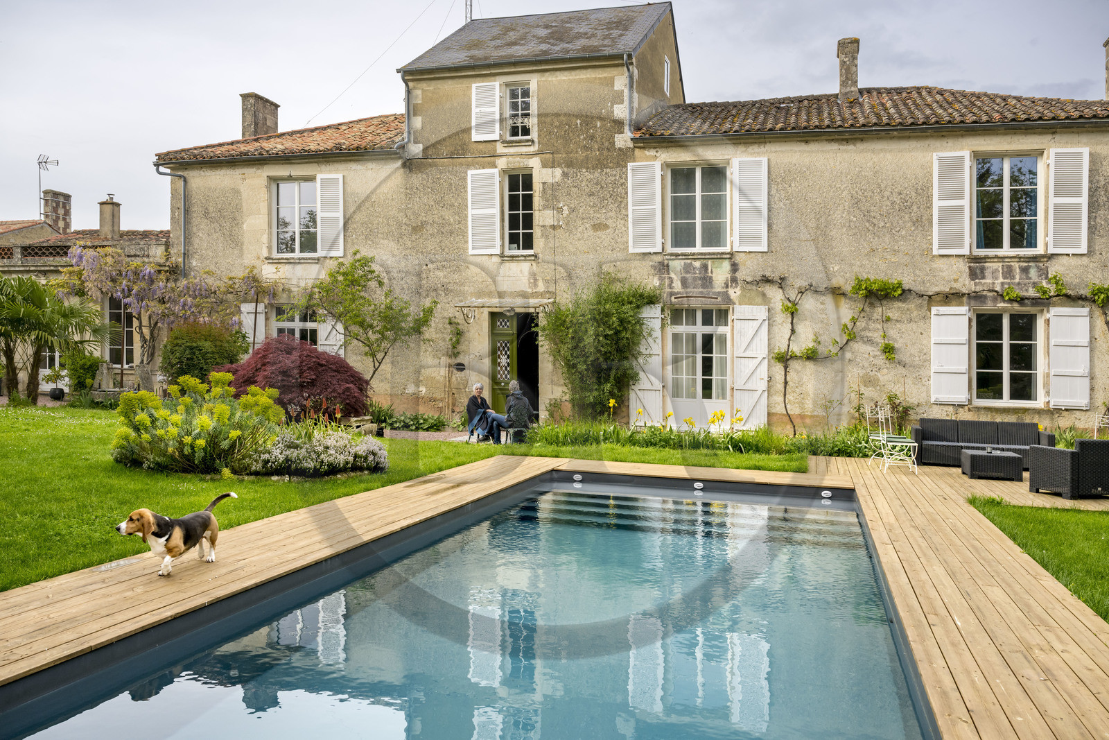 France, Vendée (85), Maillezais, la maison d'hotes La Parenthèse, une maison de maître du XIXe siècle