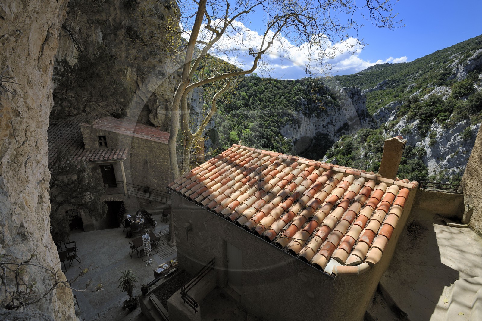 France, Pyrénées-Orientales (66), les gorges de Galamus, l'ermitage Saint-Antoine de Galamus