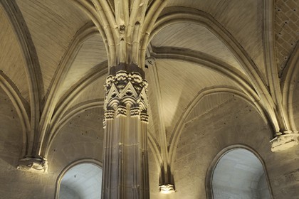 France, Val-de-Marne (94), Vincennes, le château de Vincennes, le donjon, salle du conseil au premier étage