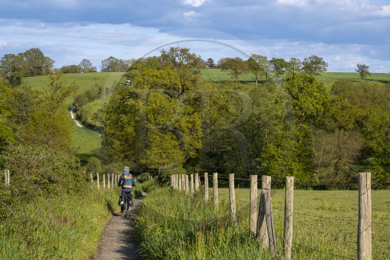 France, Vendee, Tiffauges, on the Vendée Vélo Tour cycle route