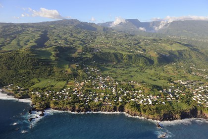 France, île de la Réunion, côte sud, Petite-Ile, baie de Manapani (vue aérienne)