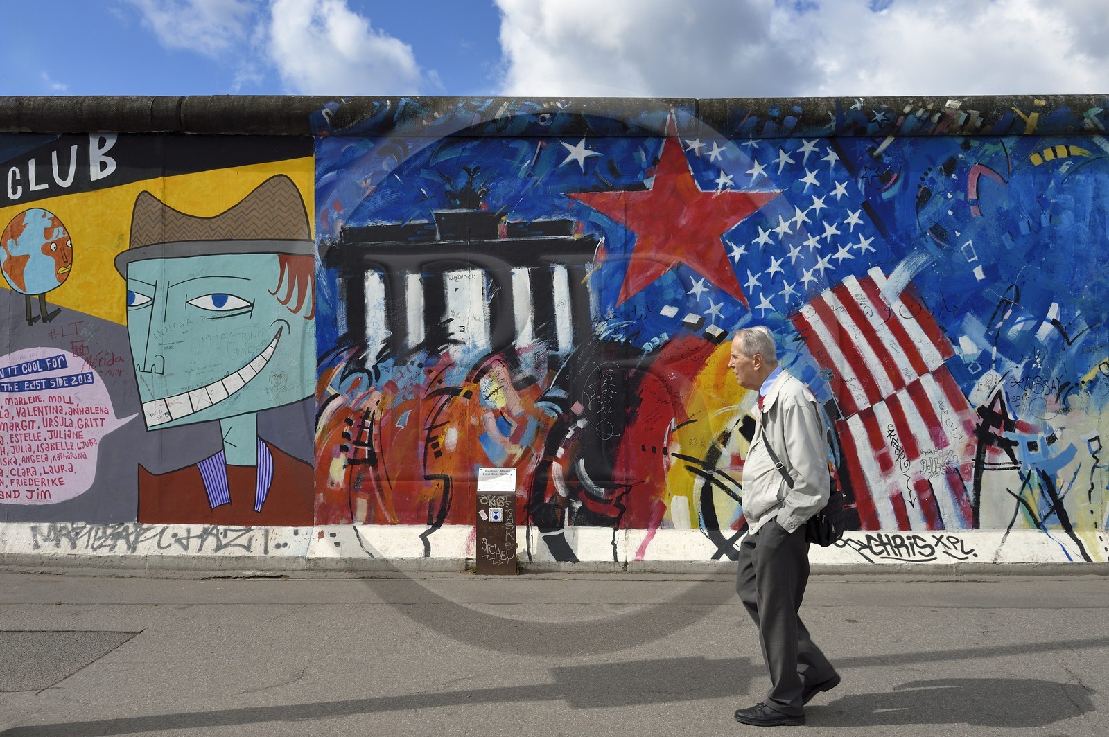 Allemagne, Berlin, Friedrichshain-Kreuzberg, East Side Gallery, le mur