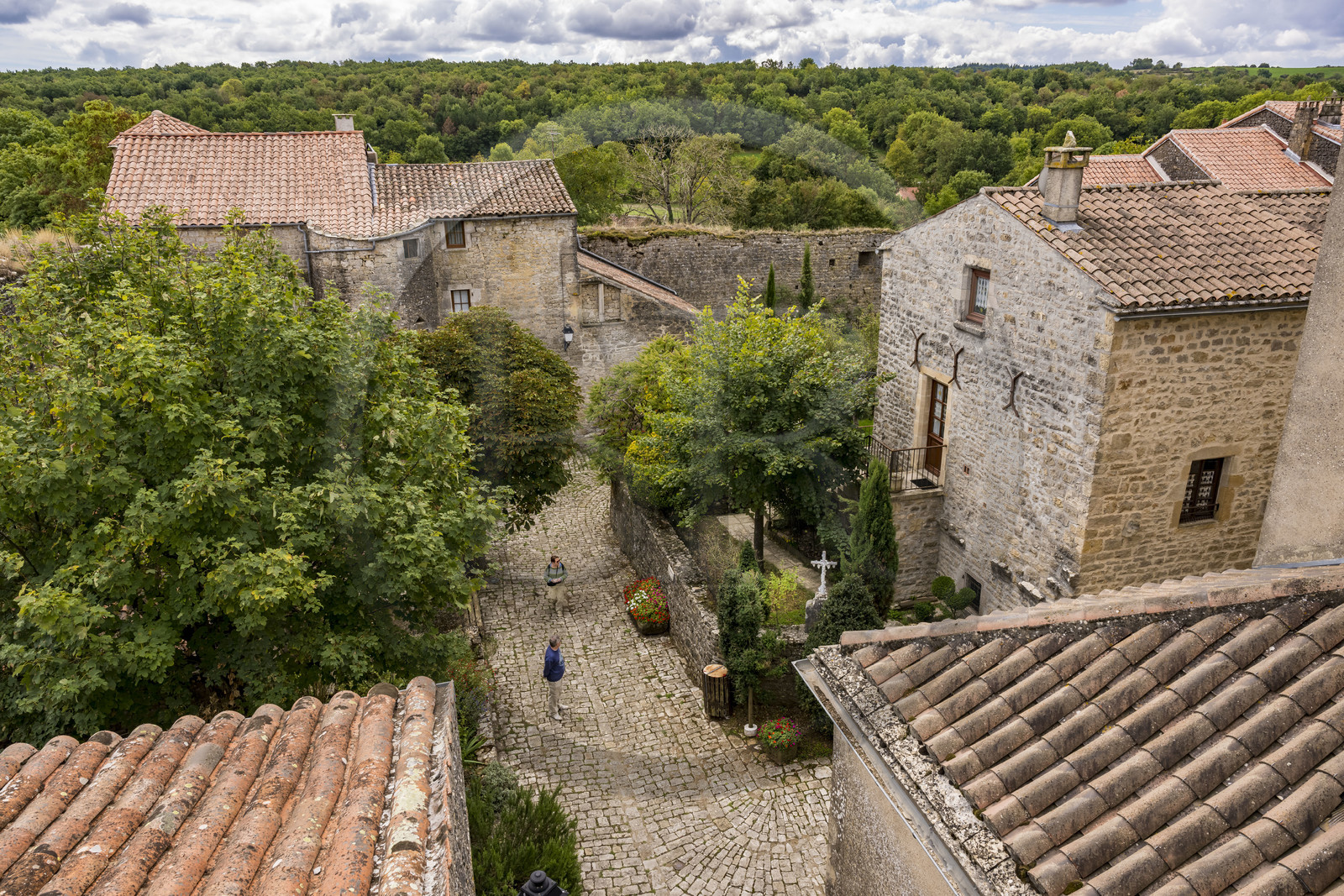 France, Aveyron, Grands Causses regional natural park, the Cistercian fort of Saint-Jean-d’Alcas