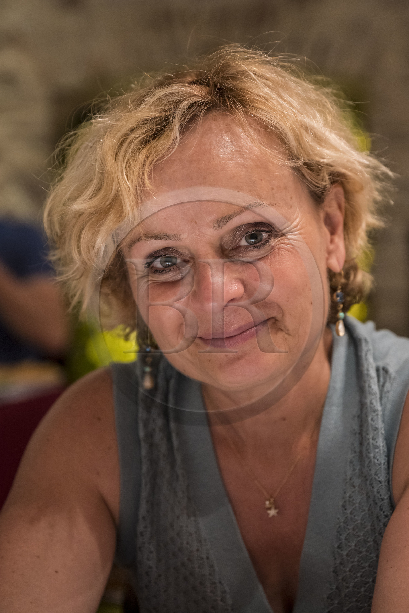 France, Alpes-Maritimes, Nice, old town, Restaurant Acchiardo in Rue Droite, designer, illustrator and book author Sylvie T