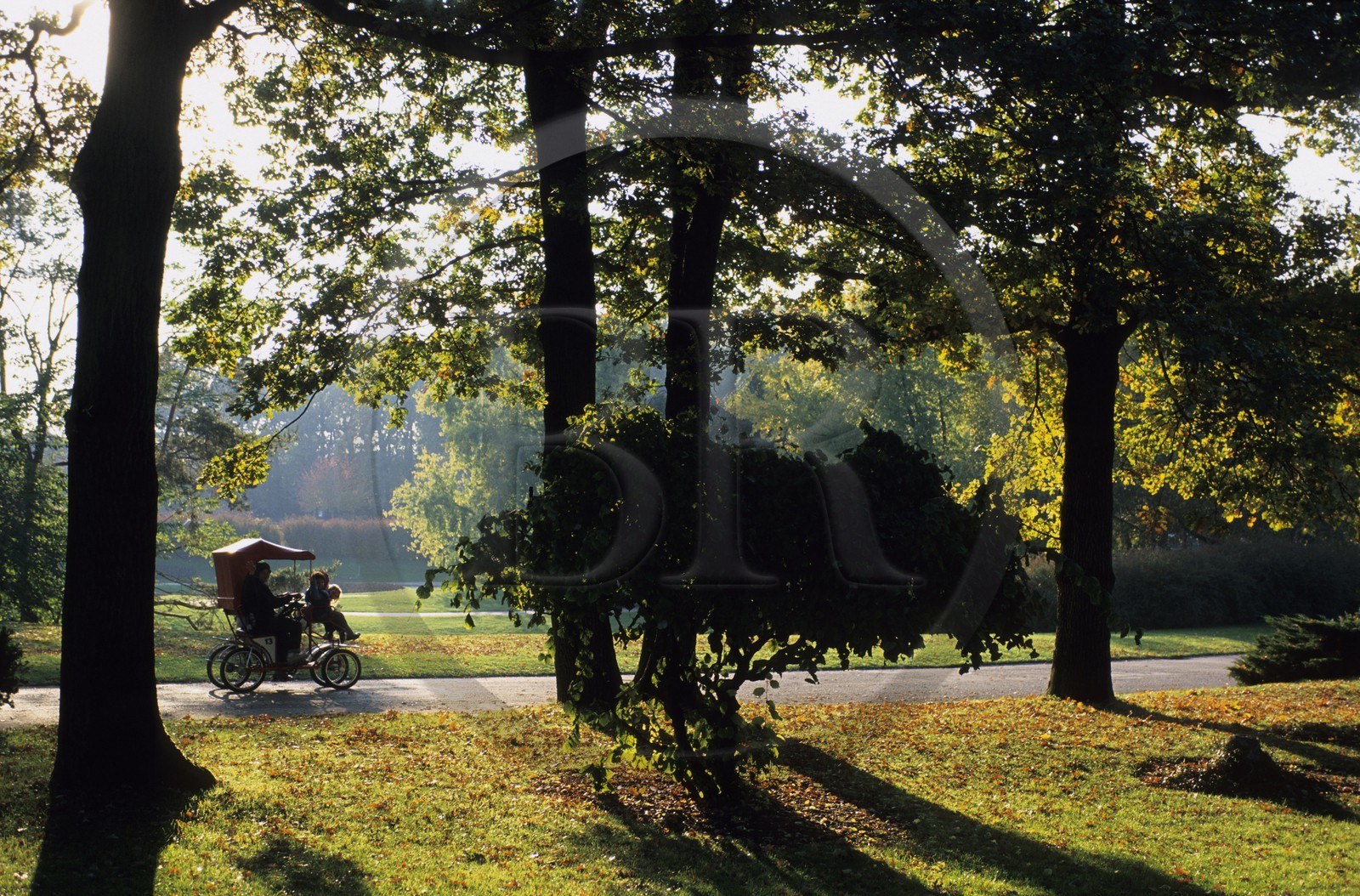 France, Paris, Parc Floral (flower park) of Paris in Vincennes, personal conveyor power caddy