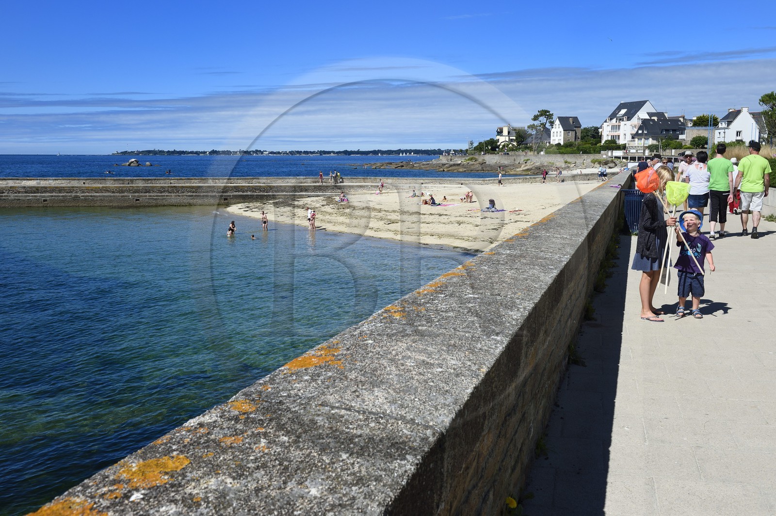 France, Finistere, Concarneau, beach of the Corniche