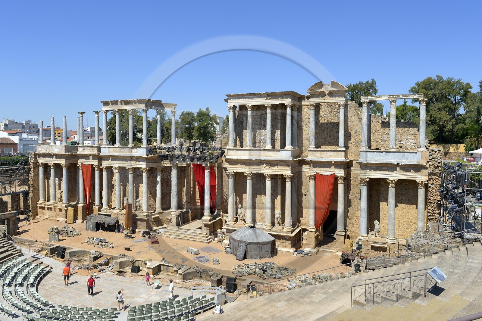 Espagne, Estrémadure, Merida, théatre romain construit par le gendre d’Auguste en 24 avant J.C., classé Patrimoine Mondial de l'UNESCO