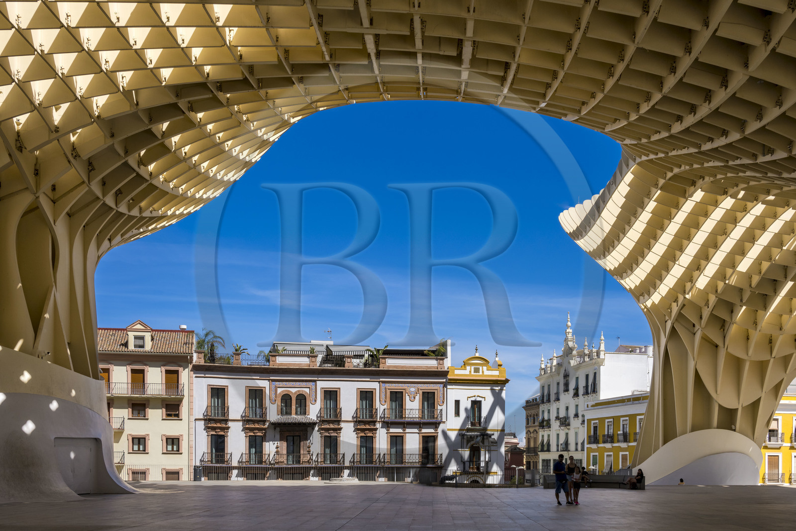 Espagne, Andalousie, Séville, Plaza de la Encarnacion - Plaza Mayor, Metropol Parasol ou Setas de Sevilla (construit en 2011) par l'architecte  Jurgen Mayer-Hermann