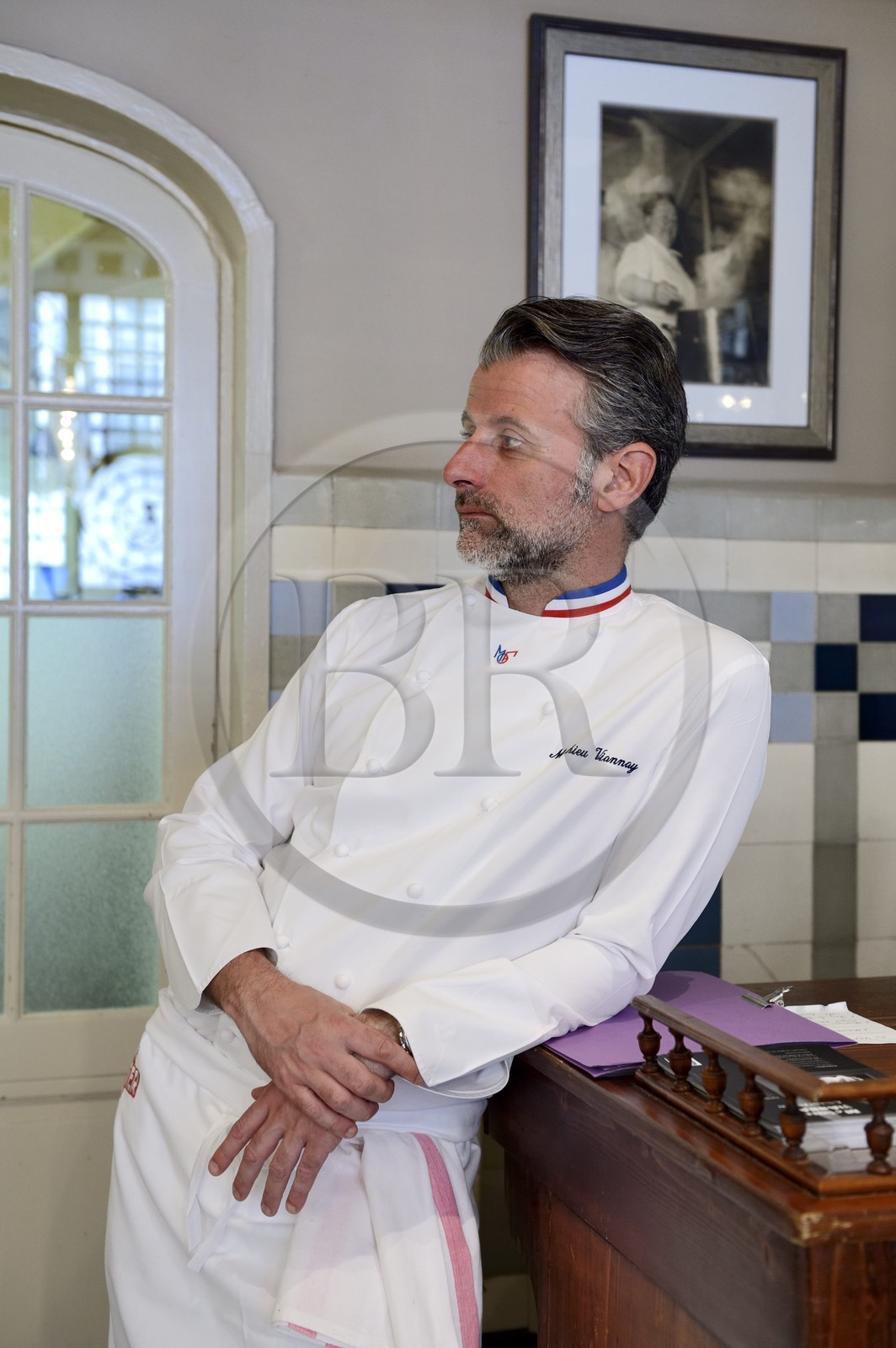 France, Rhône (69), Lyon, restaurant de la Mère Brazier fondé en 1921 par Eugénie Brazier, Mathieu Viannay Chef doublement étoilé au guide Michelin
