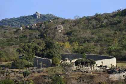 Zimbabwe, province de Masvingo, les ruines du site archéologique du Grand Zimbabwe, classé Patrimoine Mondial de l'UNESCO, Xème au XVème siècle, le Grand Enclos