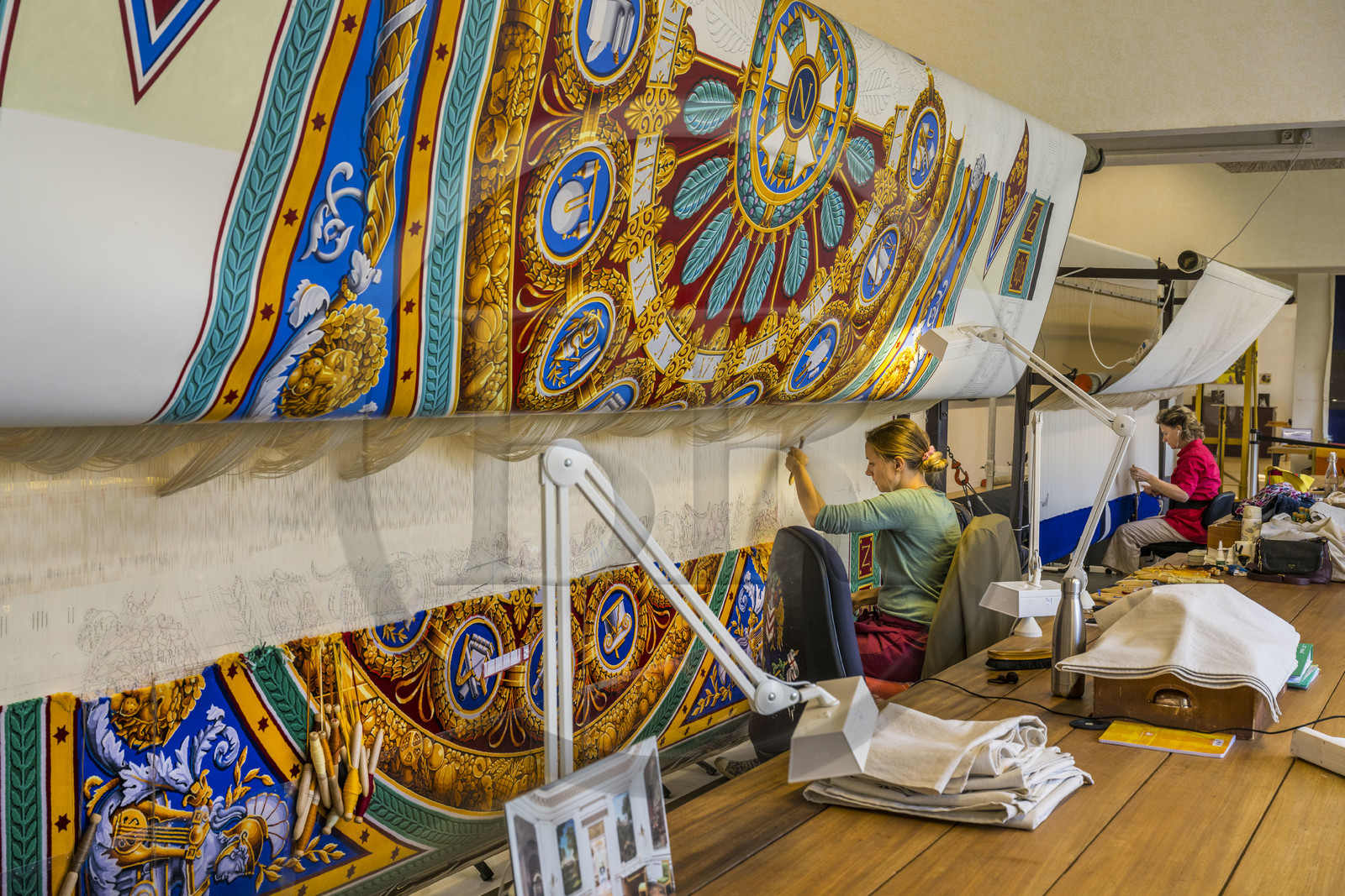 France, Herault, Lodève, Manufacture de la Savonnerie (Savonnerie manufactory) unique annex of the National Carpet Factory of the Savonnerie des Gobelins in Paris