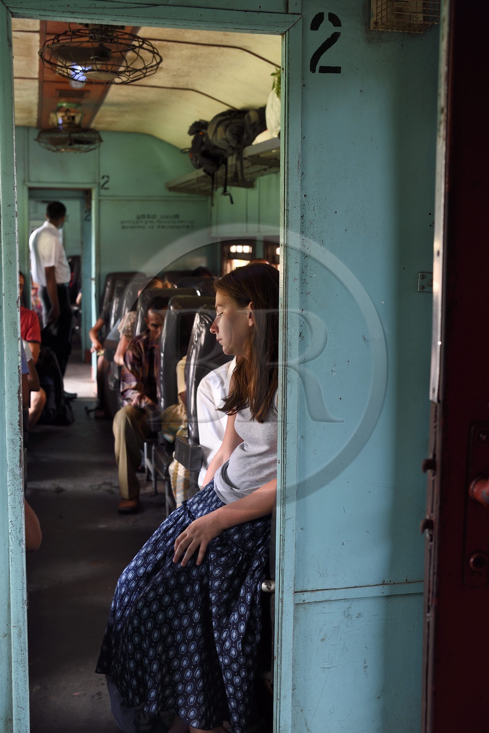 Sri Lanka, Province du Sud, train de Galle à Colombo