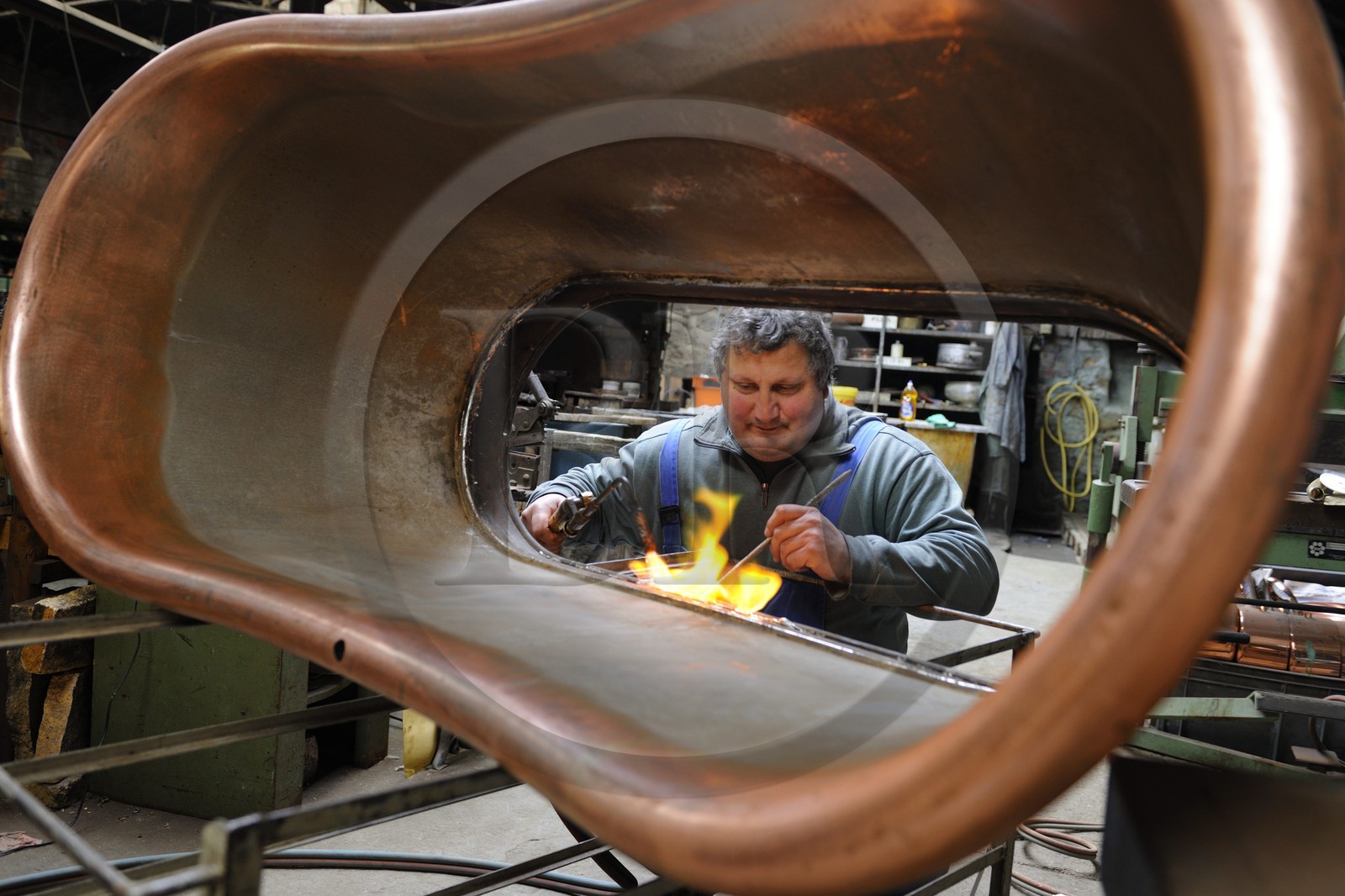 France, Manche, Villedieu les Poeles, Copper workshop, Jean Pierre Couget