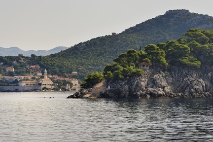 Croatia, Dalmatia, Dalmatian coast, Franciscan monastery on the island of Lopud north of Dubrovnik