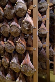 France, Pyrenees Atlantiques, Basque Country, Aldudes valley, the Aldudes collective dryer ensures the drying and the ripening of hams, ripening area