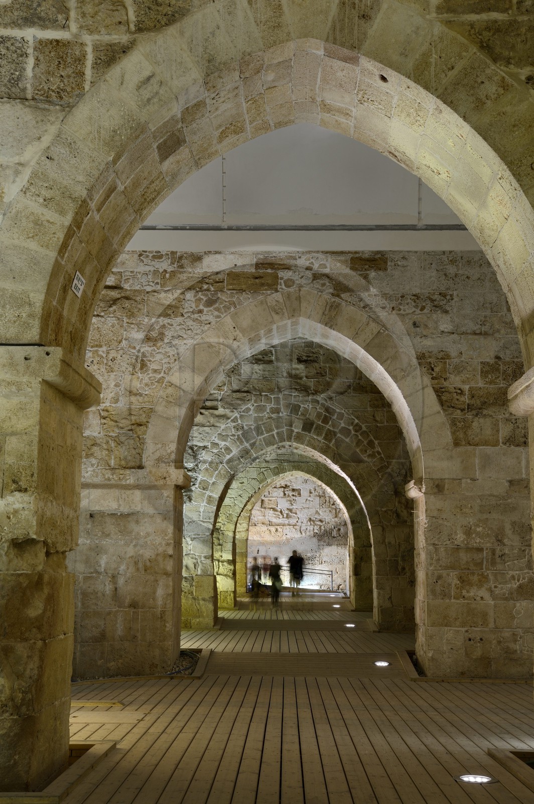 Israel, North district, Galilee, Acre (Akko), old town, listed as World Heritage by UNESCO, the Hospitaller fortress, northern hall