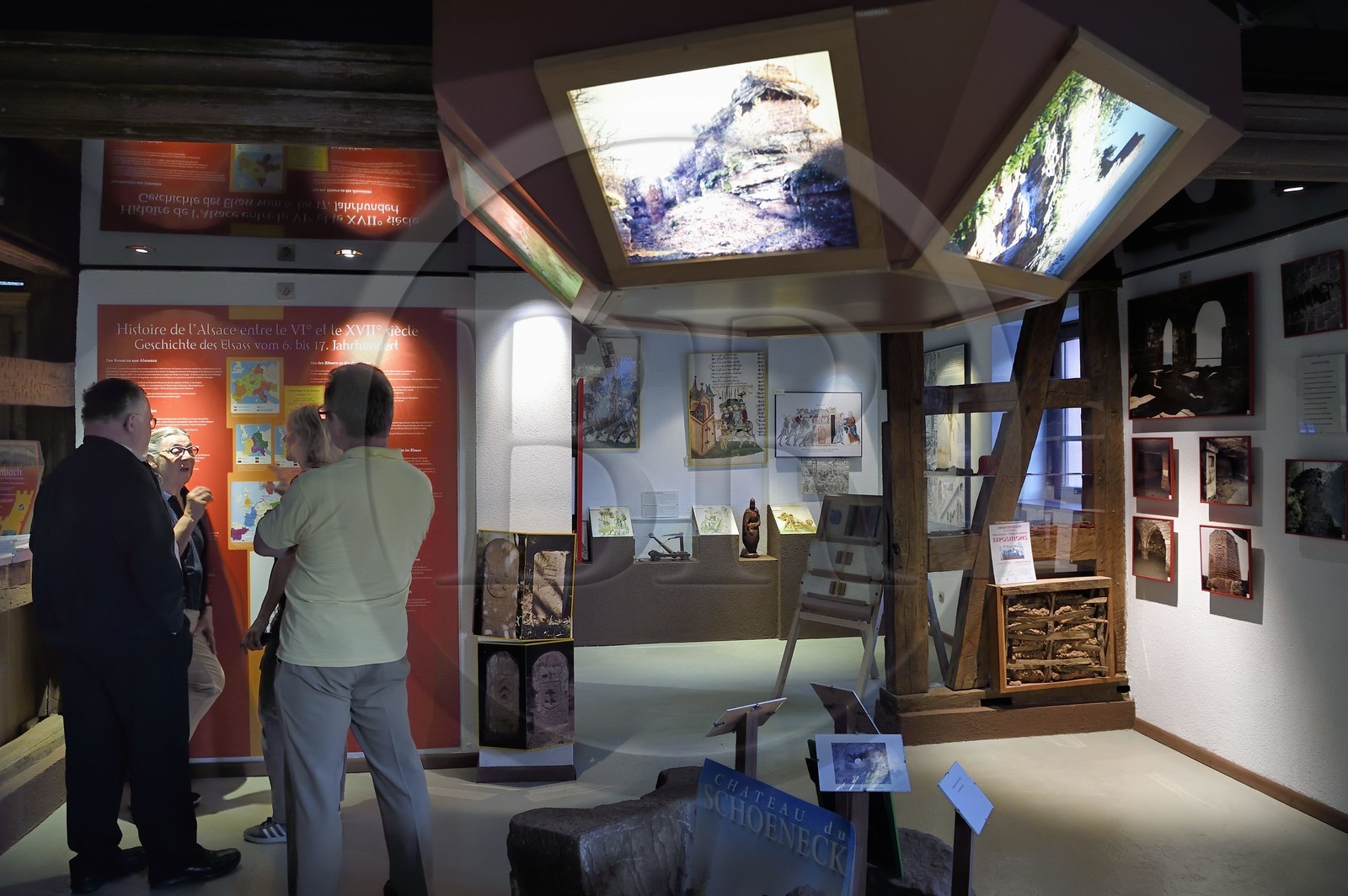 France, Bas-Rhin (67), Parc naturel régional des Vosges du Nord, Obersteinbach, le musée Maison des chateaux forts