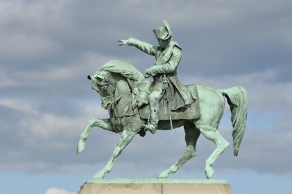 France, Manche (50), Cherbourg, statue équestre de Napoleon place Napoleon