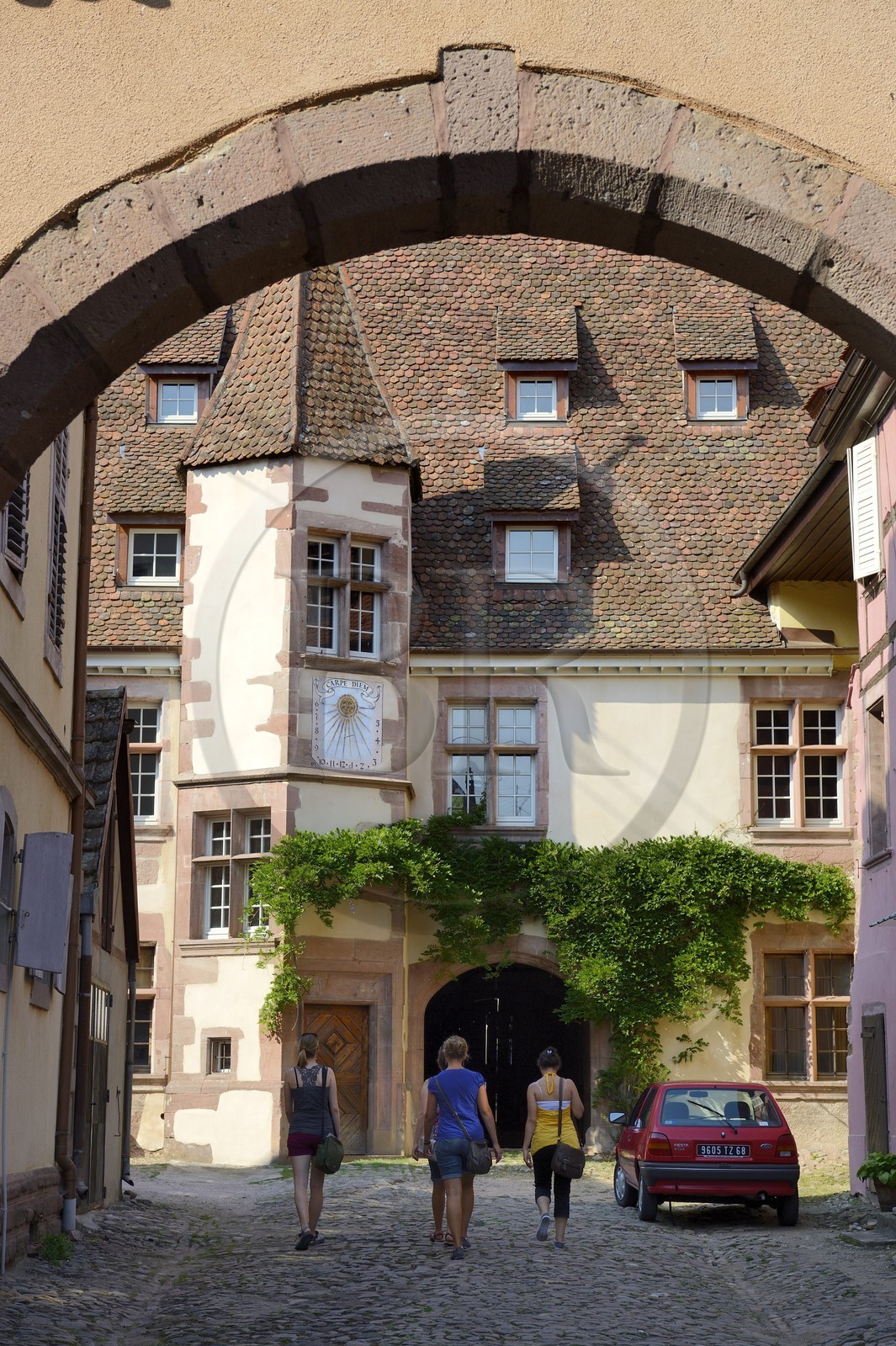 France, Haut Rhin, Riquewihr, labelled Les Plus Beaux Villages de France (The Most Beautiful Villages of France), nobles of Berckheim Court