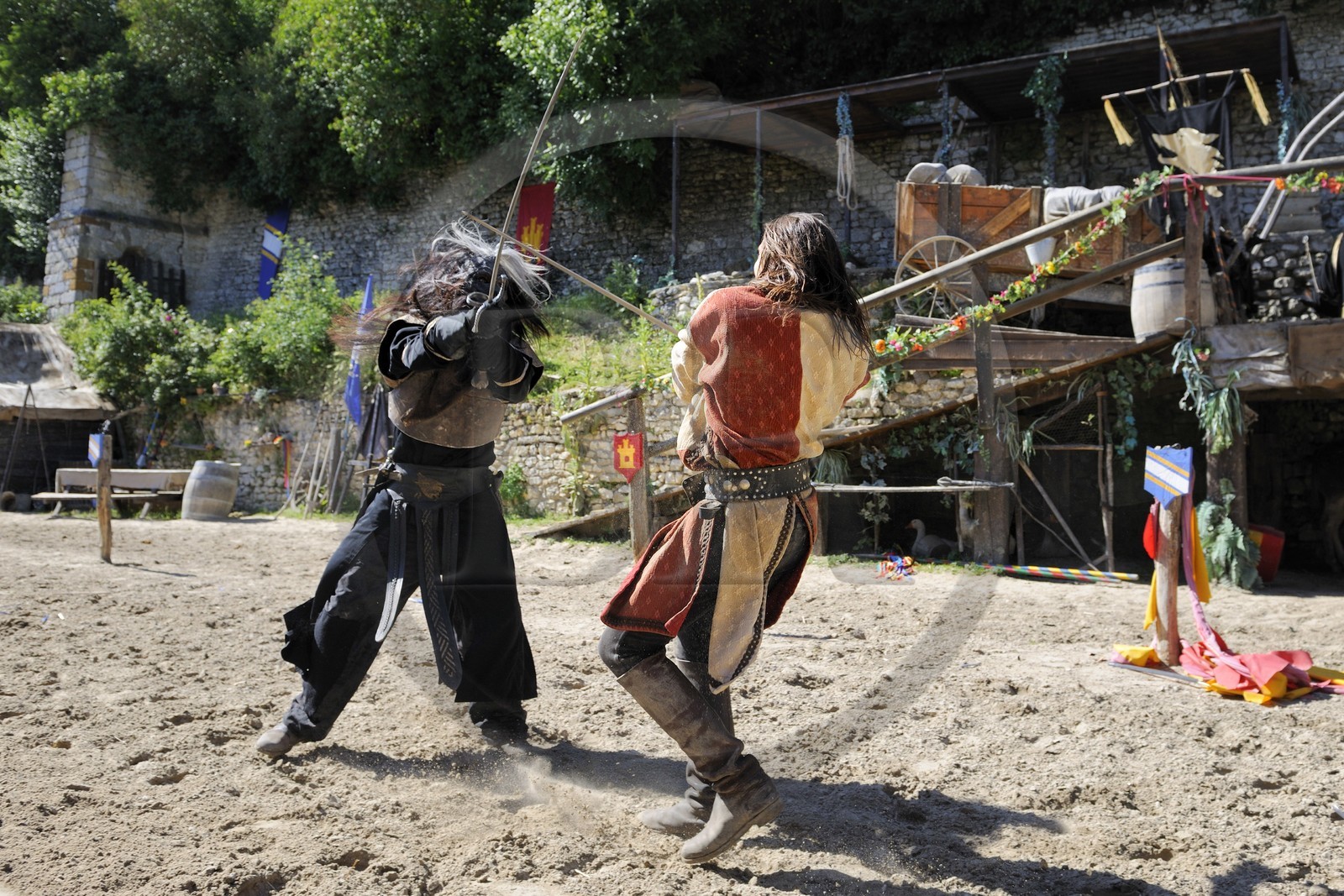 France, Seine et Marne (77), Provins, ville classée Patrimoine Mondial de l'UNESCO, spectacle La Légende des Chevaliers