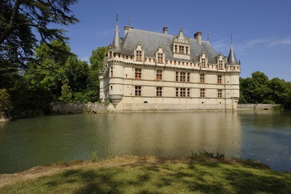 France, Indre-et-Loire (37), Vallée de la Loire classée Patrimoine Mondial de l' UNESCO, château d' Azay-le-Rideau
