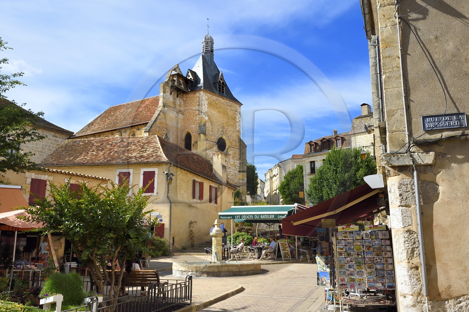 France, Dordogne, purple Perigord, Bergerac, place Pelissiere