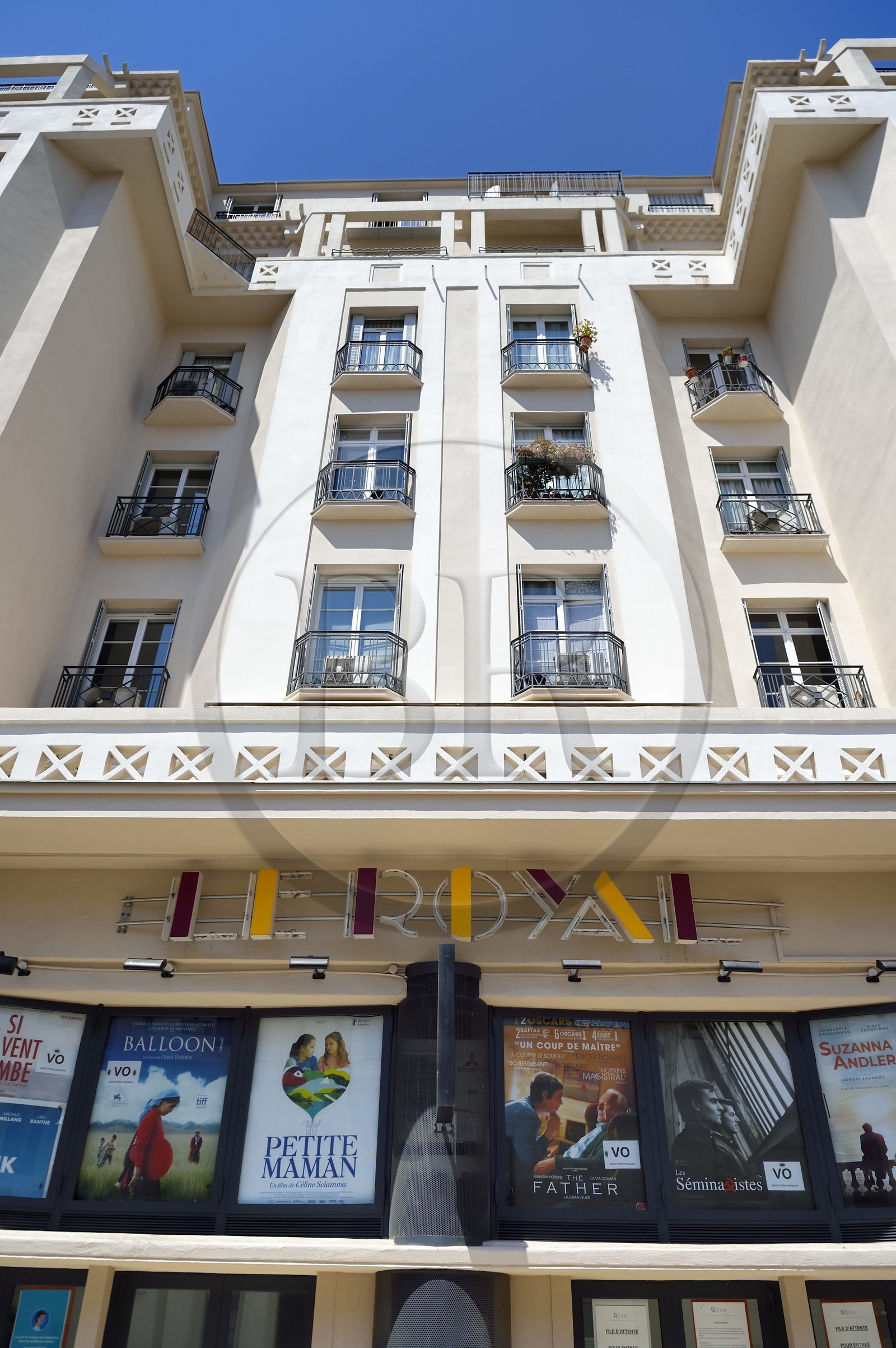 France, Var, Toulon, Le Royal cinema in an art-deco building in the rue du Dr Jean Bertholeted