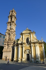 France, Haute-Corse (2B), Castagniccia, village de La Porta, l’église baroque Saint-Jean-Baptiste