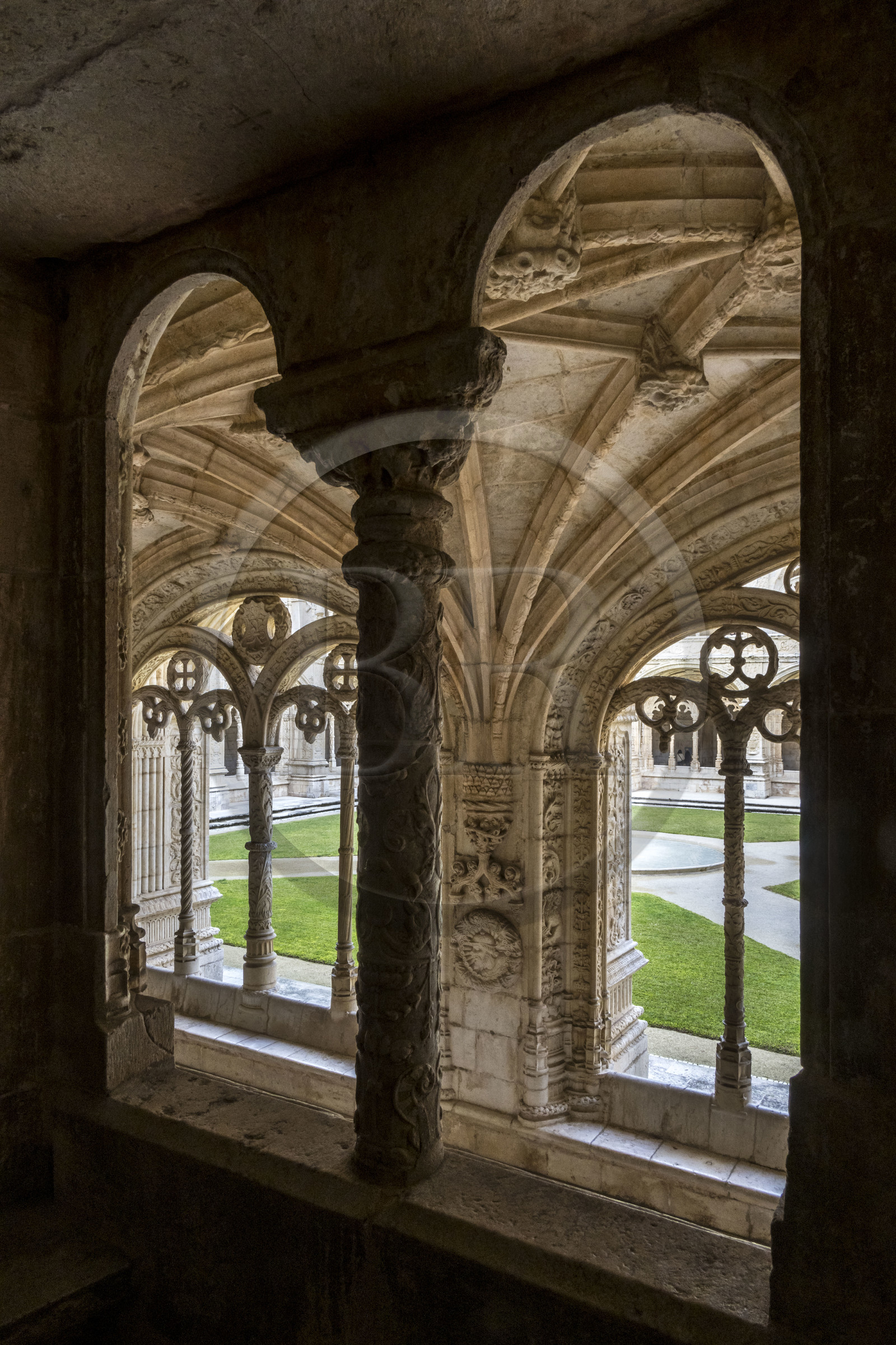 Portugal, Lisbonne, Bélem, Monastere des Hiéronymites (Mosteiro dos Jerónimos), classé Patrimoine Mondial de l'UNESCO, le cloitre